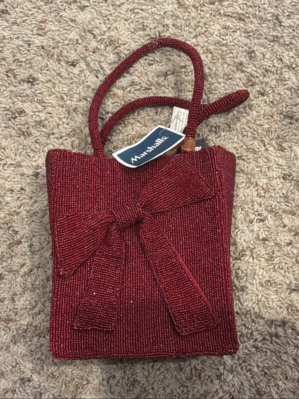 Mini With Bow Beaded Bag